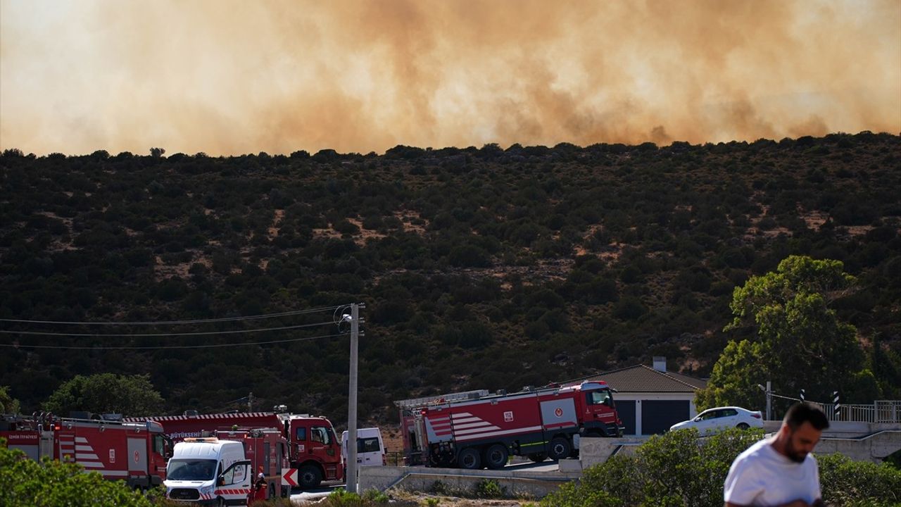 Çeşme'de Orman Yangını: Konutlar Tahliye Edildi
