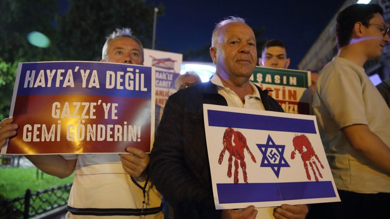 Çorum'da İsrail'in Filistin Ablukasına Karşı Protesto Düzenlendi