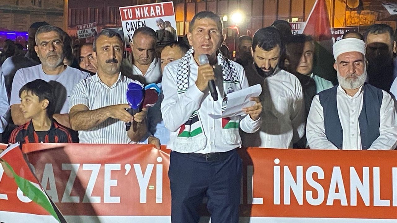 Diyarbakır'da Gazze Saldırılarına Protesto: Kalabalık Eylem