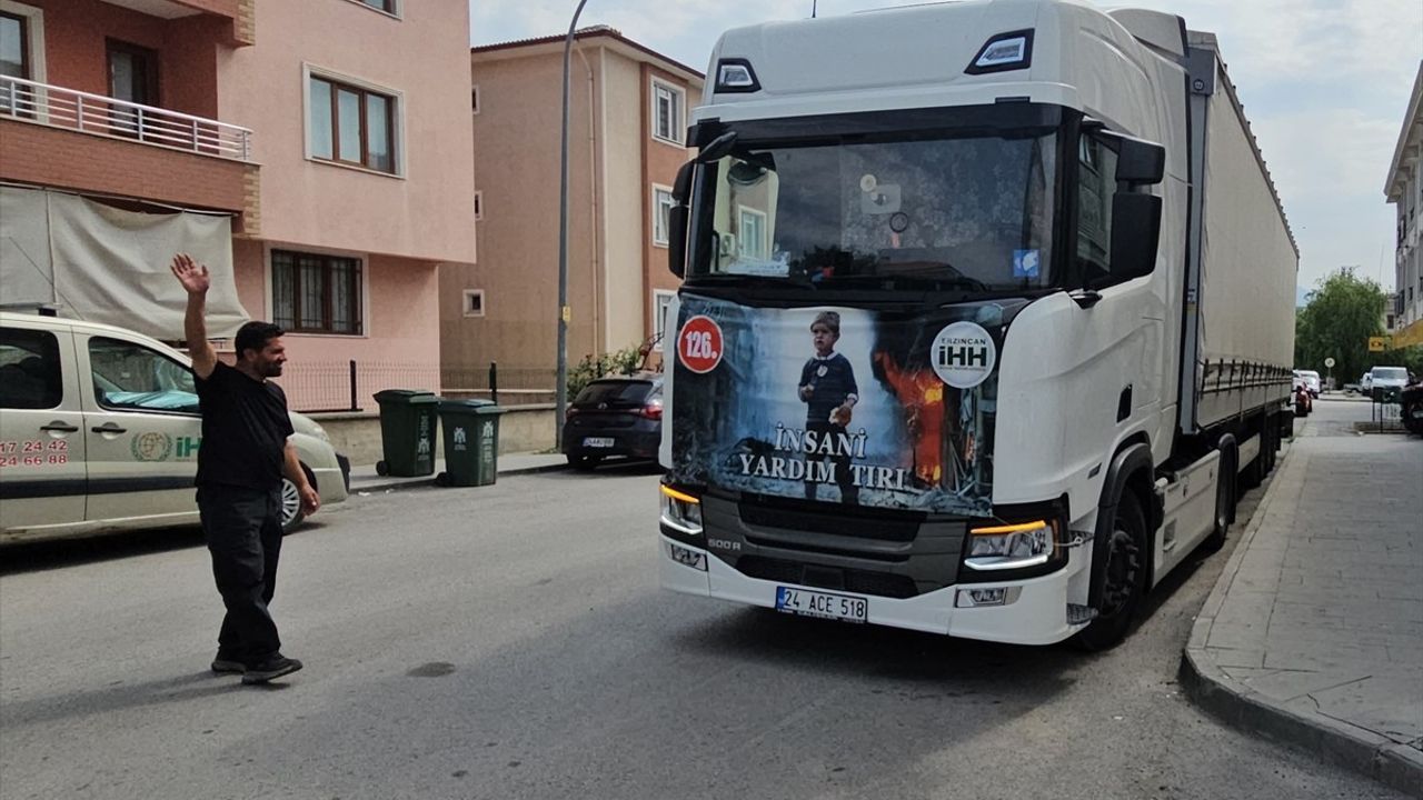 Erzincan'dan Filistin ve Suriye'ye Yardım Tırı Gönderildi