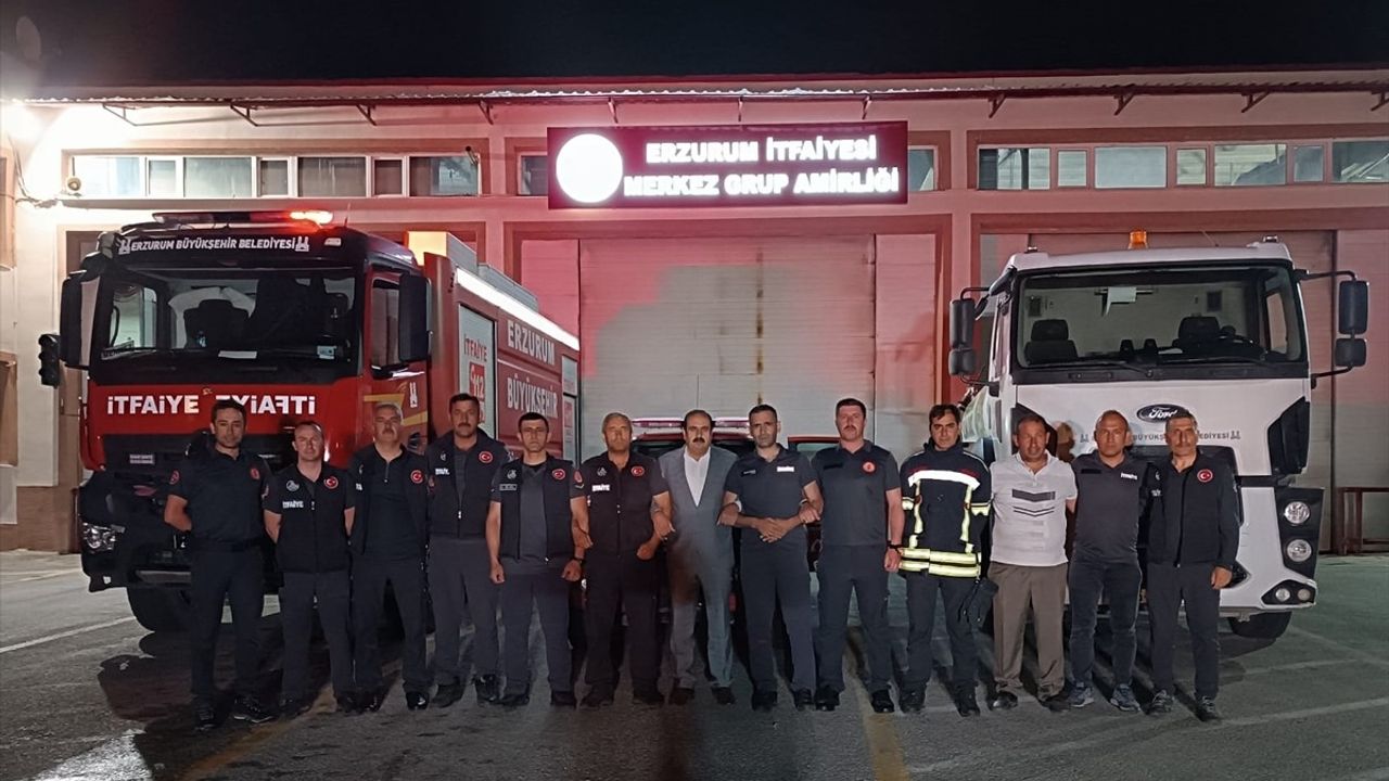 Erzurum'dan Hatay'a Yangınla Mücadele İçin 10 Kişilik Ekip Gönderildi