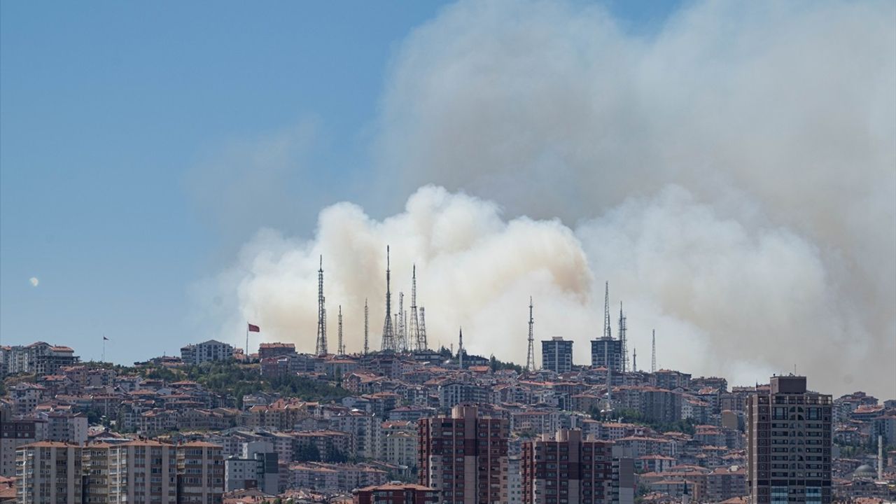Eymir Gölü Yakınındaki Ormanlık Alanda Yangın Çıktı