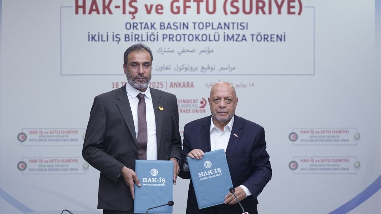 HAK-İŞ ve Suriye Sendikalar Federasyonu Arasında Önemli İşbirliği Anlaşması İmzalandı