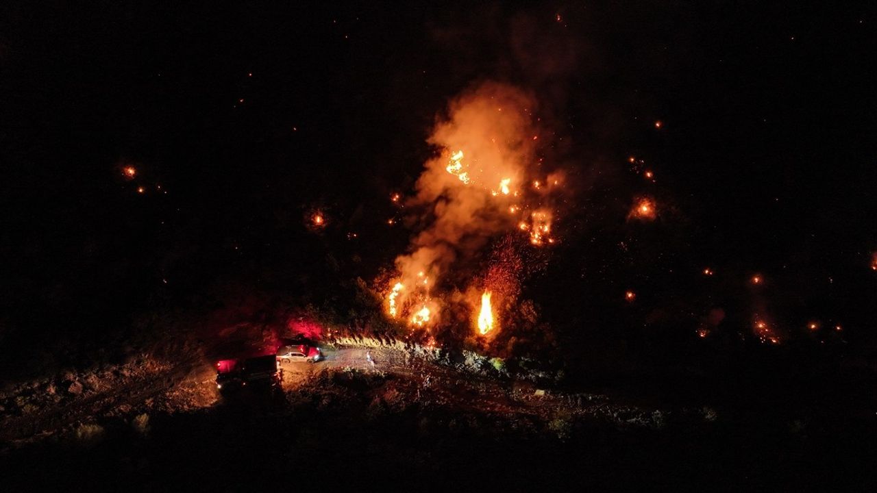 Hatay'daki Orman Yangınına Müdahale Devam Ediyor
