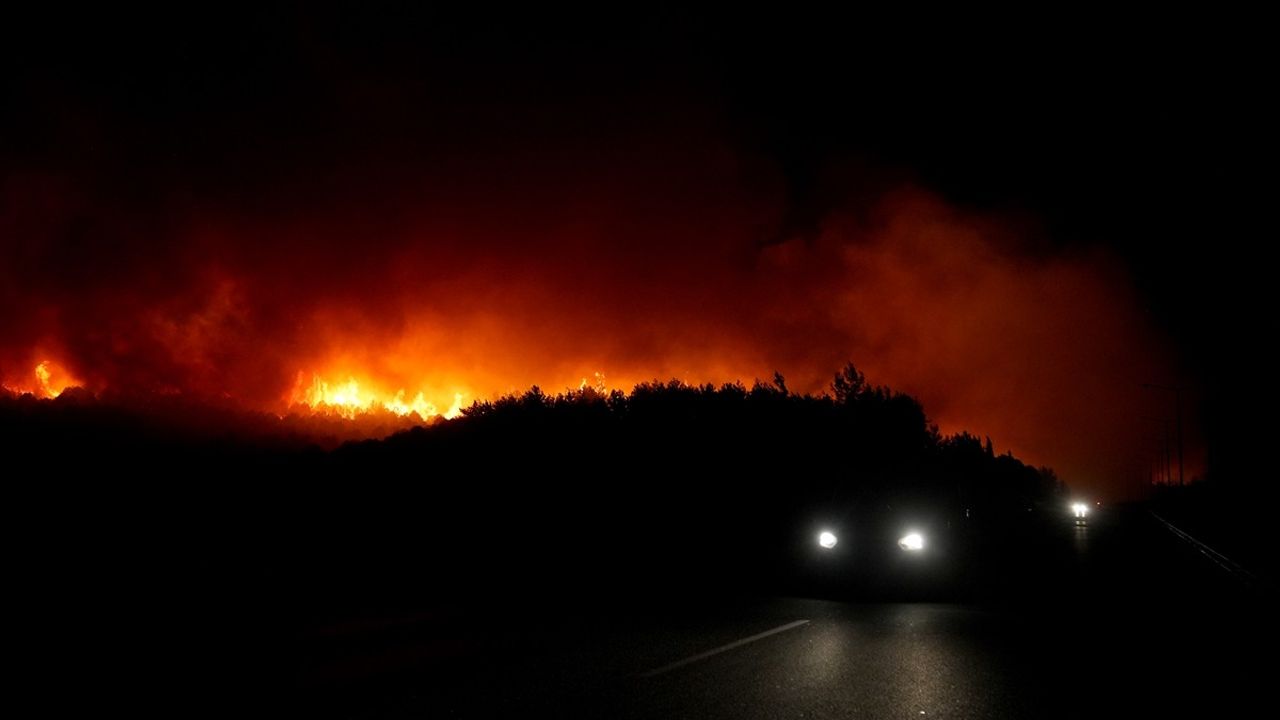 İzmir Buca'daki Orman Yangınına Havadan ve Karadan Müdahale Sürüyor