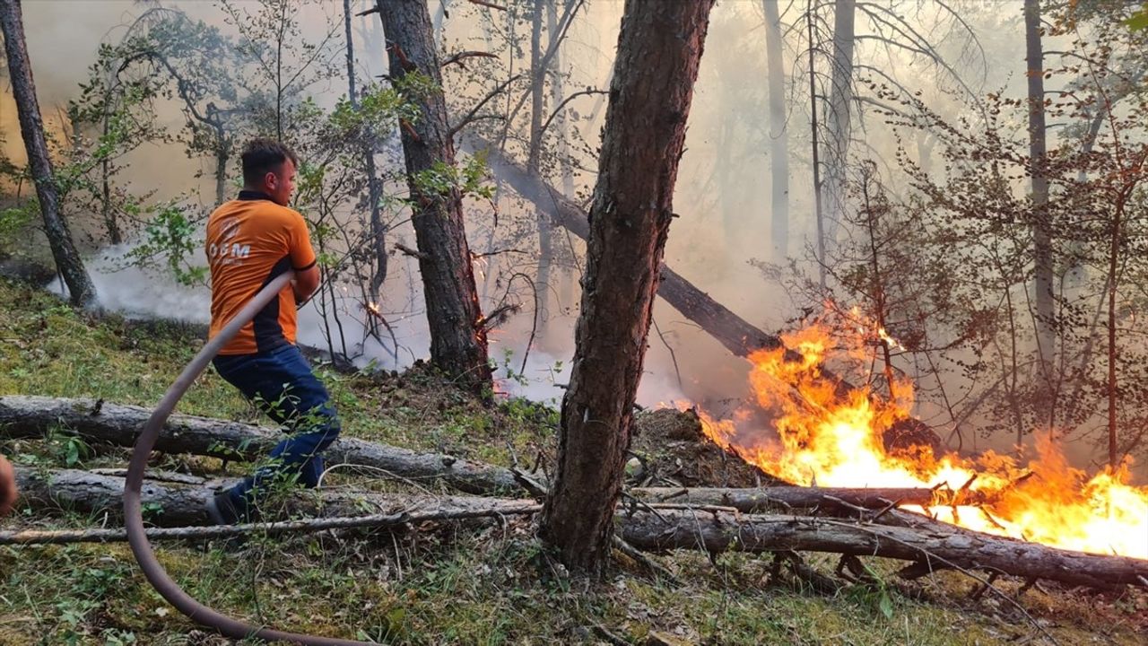 Karabük’te Orman Yangınına Müdahale Devam Ediyor