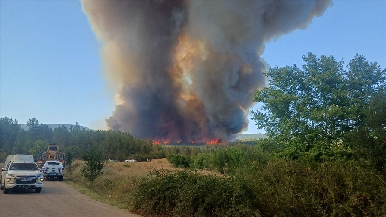 Karabük'teki Orman Yangınına Müdahale Devam Ediyor