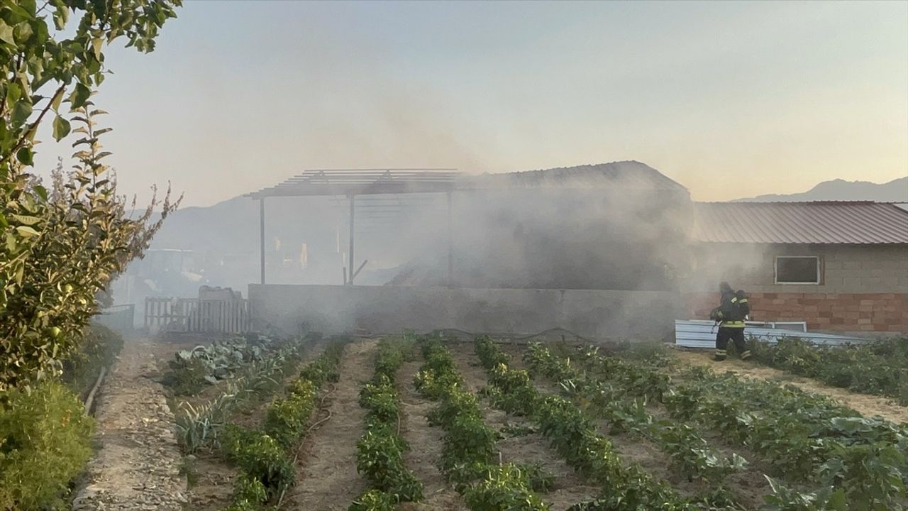 Konya'da Ahır ve Samanlık Yangını: 2 Yaralı