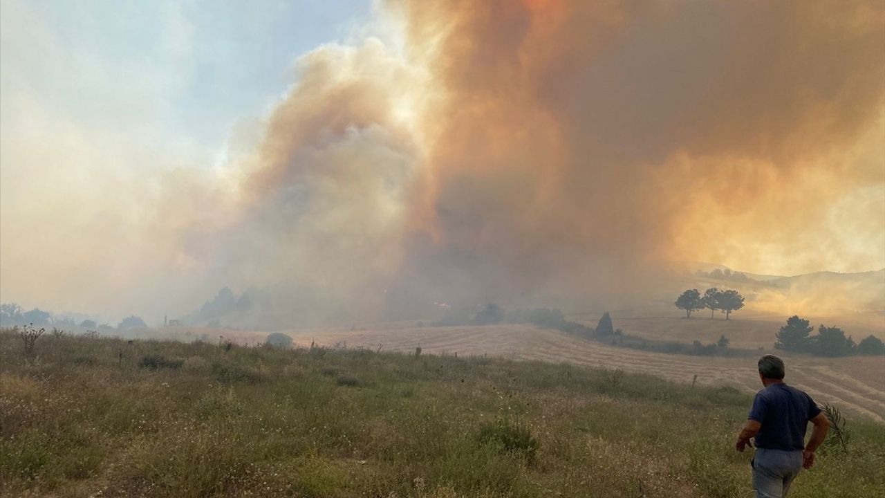 Kütahya'daki Orman Yangınında Soğutma Çalışmaları Devam Ediyor