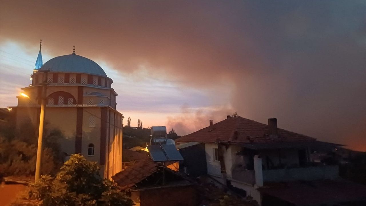 Manisa'da Orman Yangınlarına Hava ve Karadan Mücadele Sürüyor