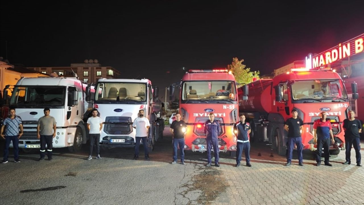 Mardin Büyükşehir Belediyesi Kahramanmaraş'taki Orman Yangınına Destek Gönderdi