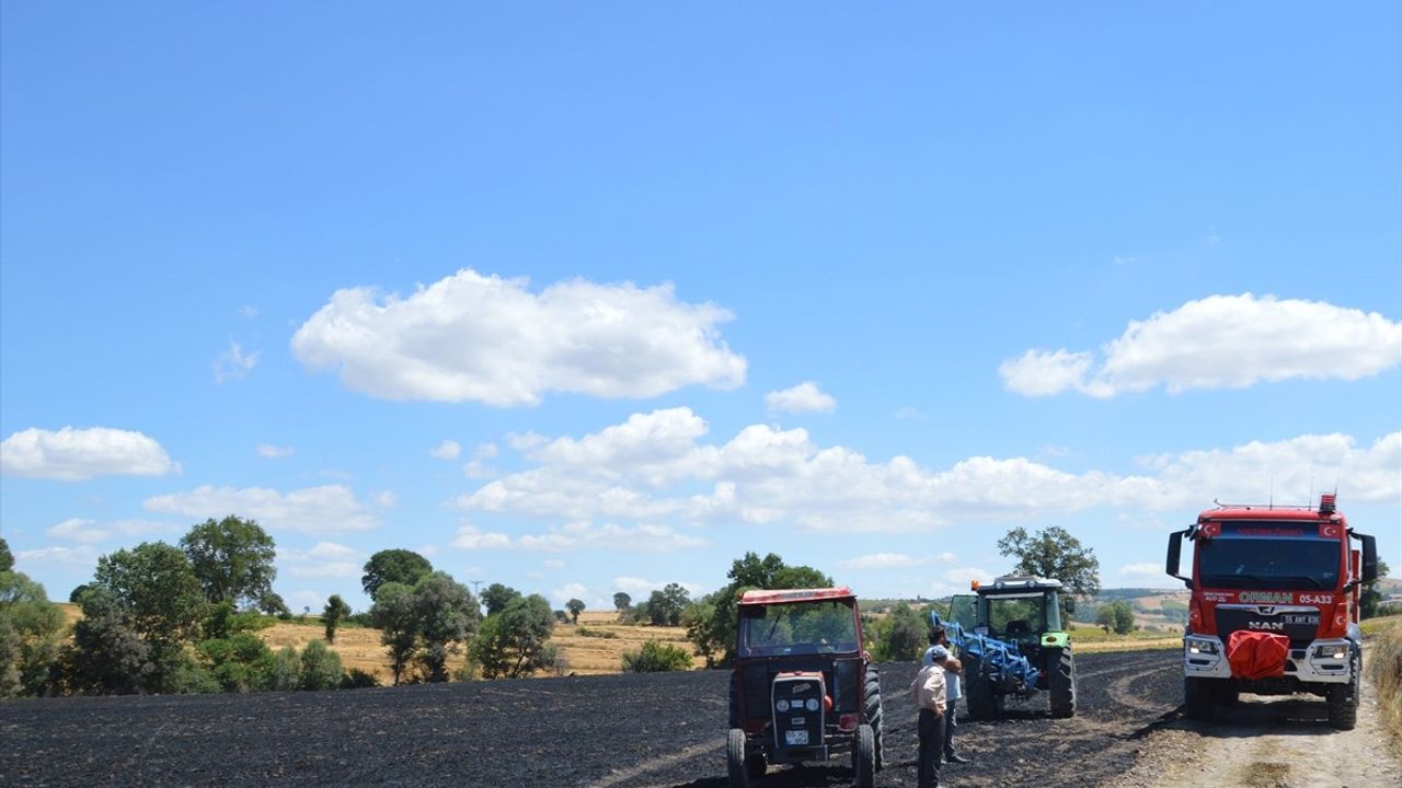 Samsun'da Yangın: 100 Dekar Tarım Arazisi Zarar Gördü