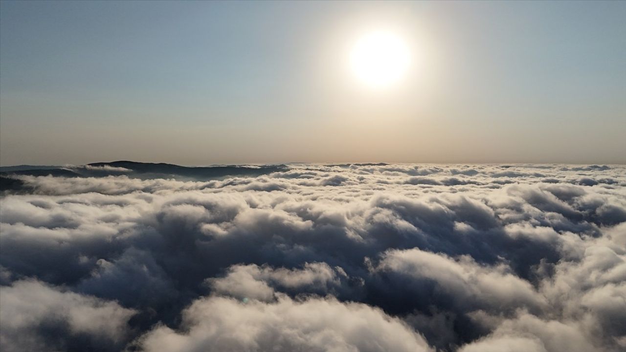 Samsun'un Dürtmen Dağı'nda Dronla Görüntülenen 'Sis Denizi'