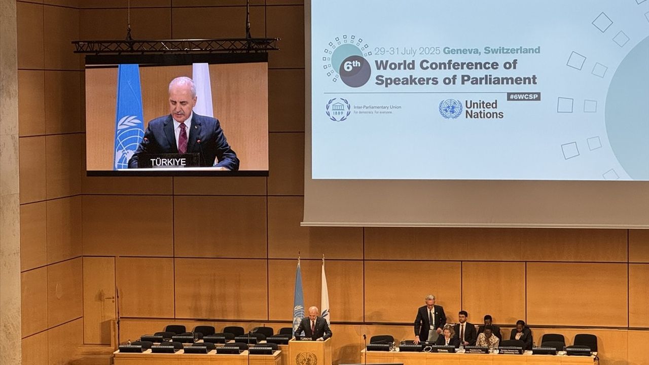 TBMM Başkanı Kurtulmuş, Cenevre’de Filistin İçin Ses Yükseltti