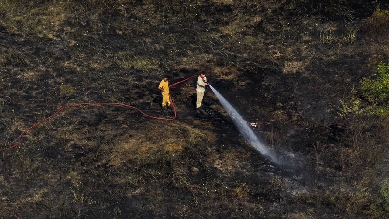 Yalova'da Kırsalda Çıkan Yangın İtfaiye Ekiplerince Söndürüldü