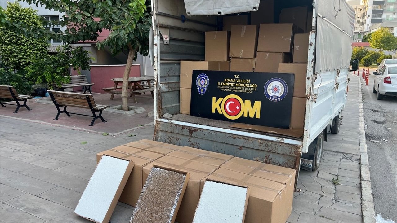 Adana'da 1 milyon 650 bin makaron ele geçirildi: Kamyonet sürücüsü tutuklandı