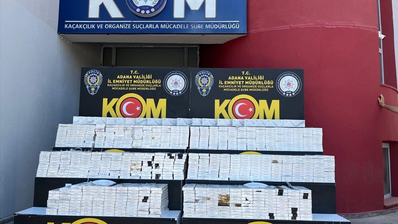Adana'da 12 milyon 410 bin makaron ve 725 kilogram tütün ele geçirildi