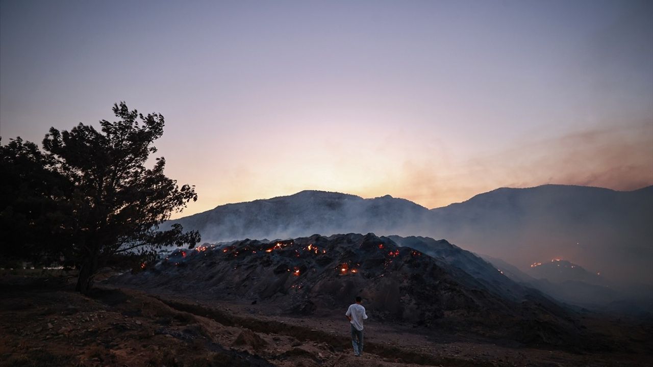 Anamur'da Orman Yangını: Enerjisi Havadan ve Karadan Düşürüldü