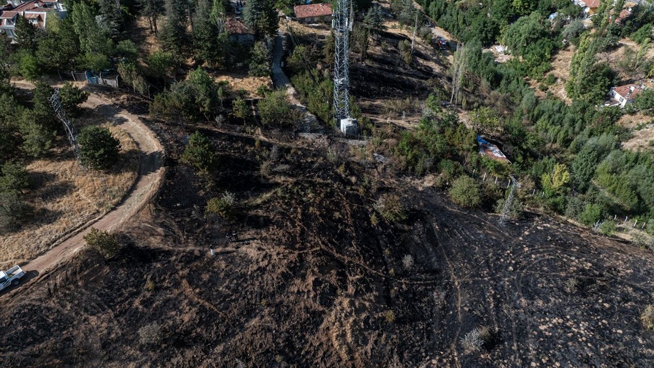 Ankara'da Çalı Yangını Kontrol Altına Alındı