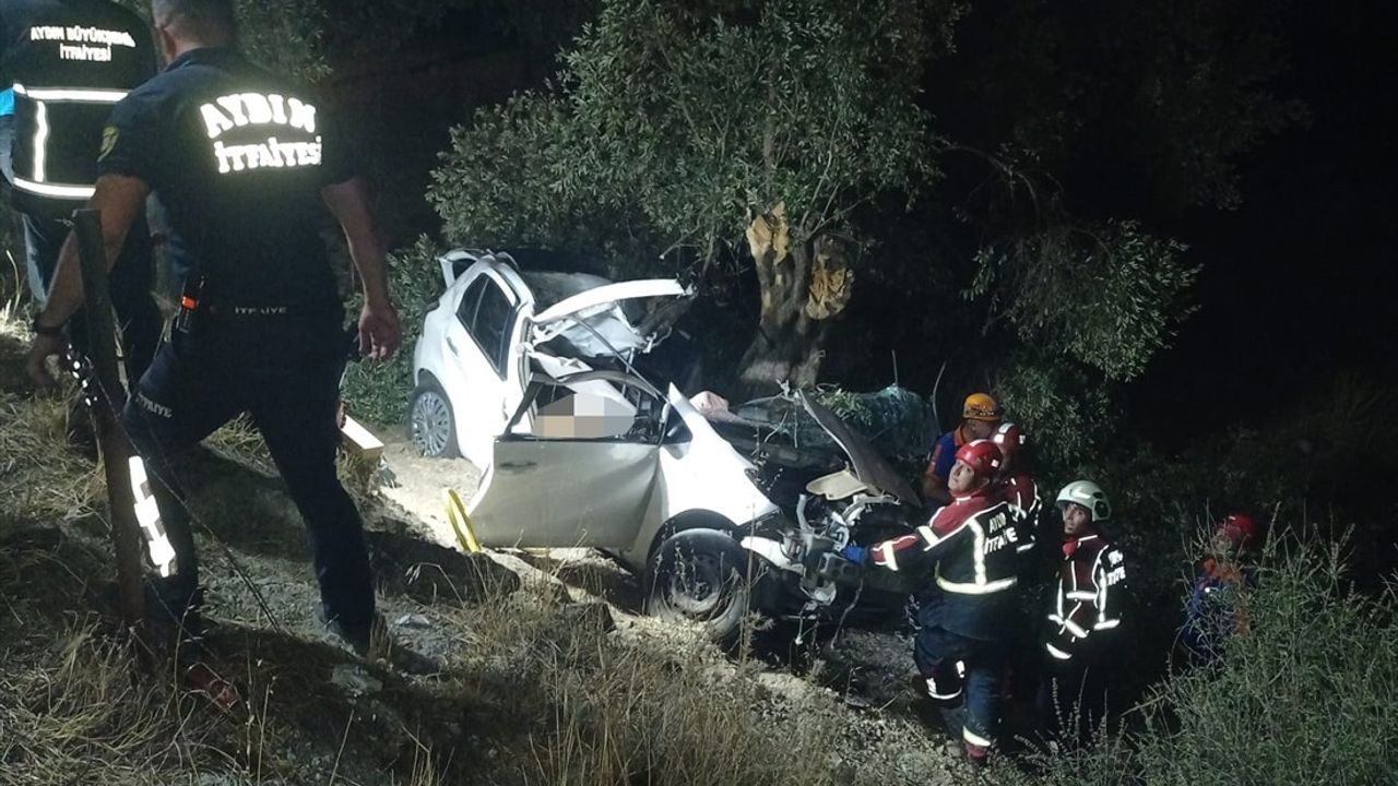 Aydın Çine'de Şarampole Devrilen Otomobil: 2 Ölü, 1 Çocuk Yaralı