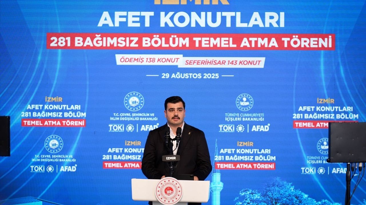 Bakan Kurum İzmir Afet Konutları Temelini Attı - Ödemiş'e 281 Bağımsız Bölüm