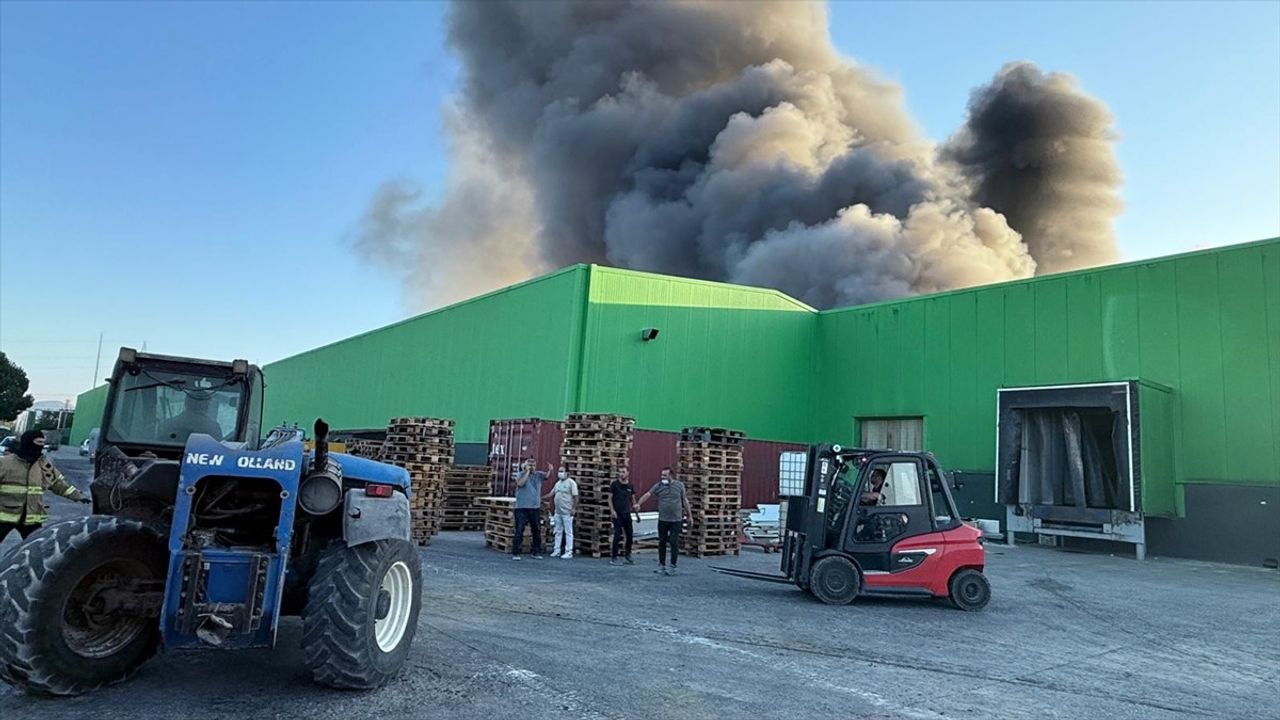 Balıkesir'deki Fabrika Yangınında Güvenlik Kamerası Görüntüleri İfşa Edildi