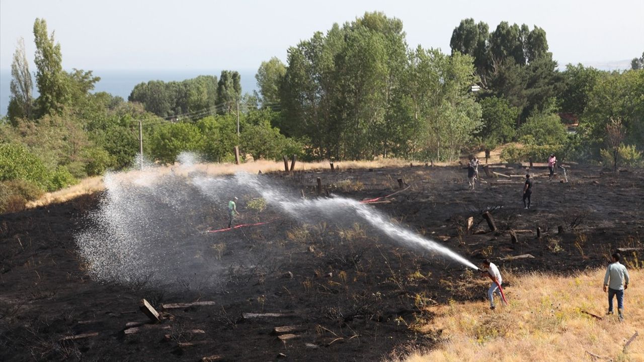 Bitlis Ahlat'ta Mezarlık Yangını Kontrol Altına Alındı