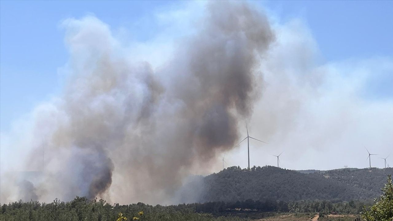 Çanakkale'de Orman Yangını: 6 Uçak, 5 Helikopter, 35 Arazözle Müdahale