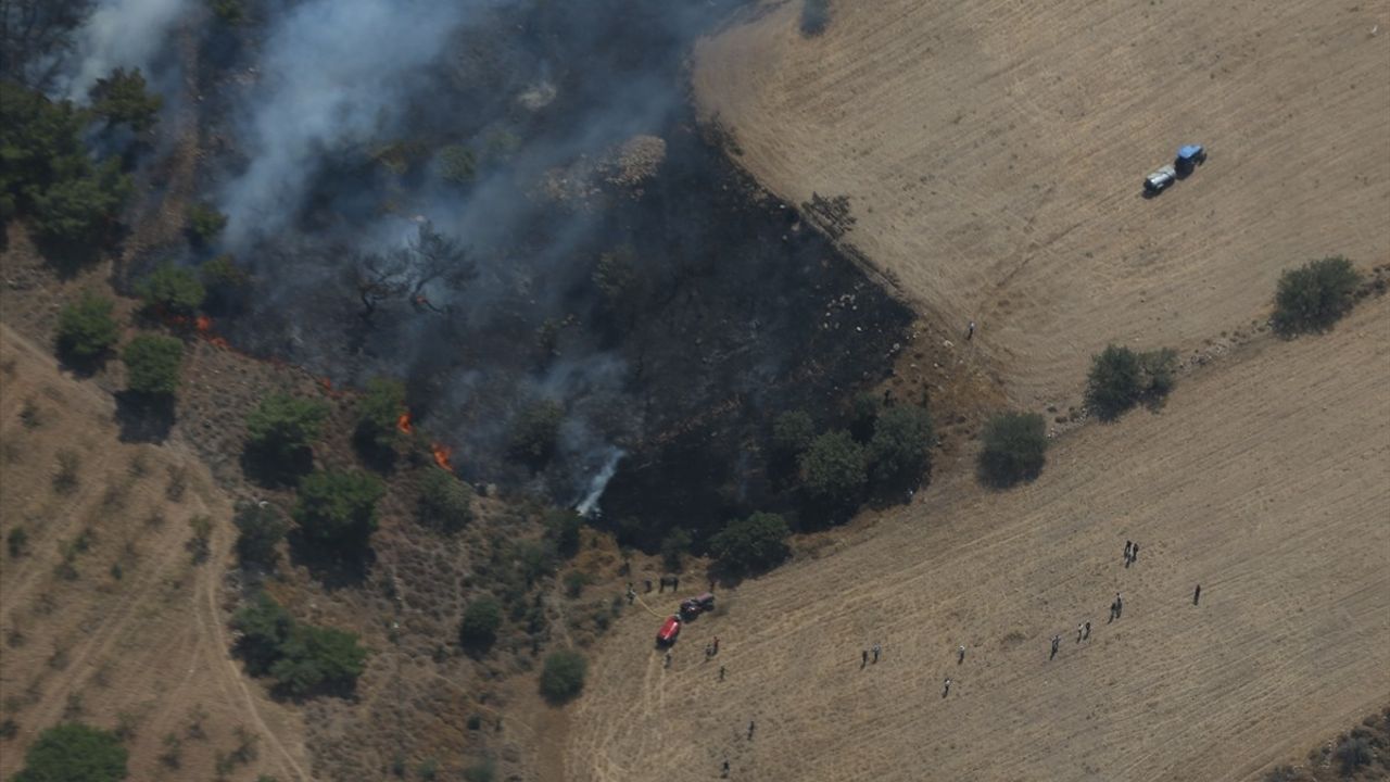 Çanakkale'de Zirai Alan Yangını Kontrol Altına Alındı