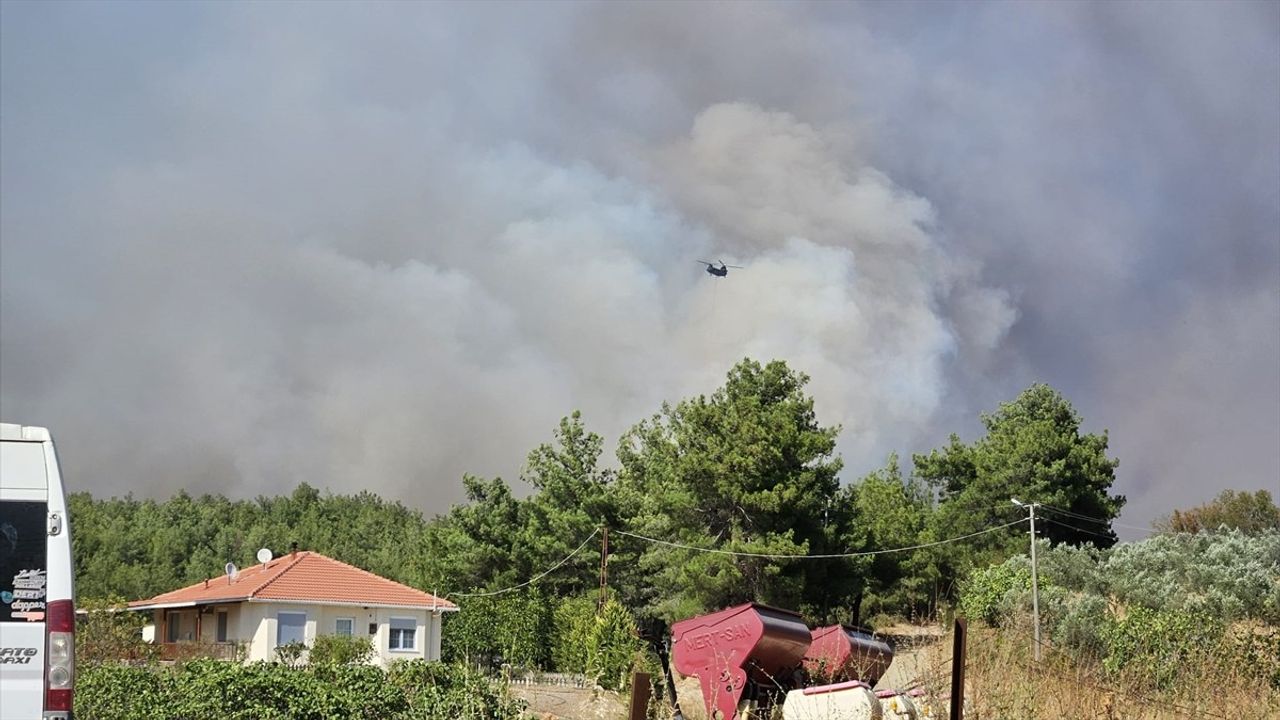 Çanakkale Gelibolu Ilgardere Yangınına Havadan ve Karadan Müdahale