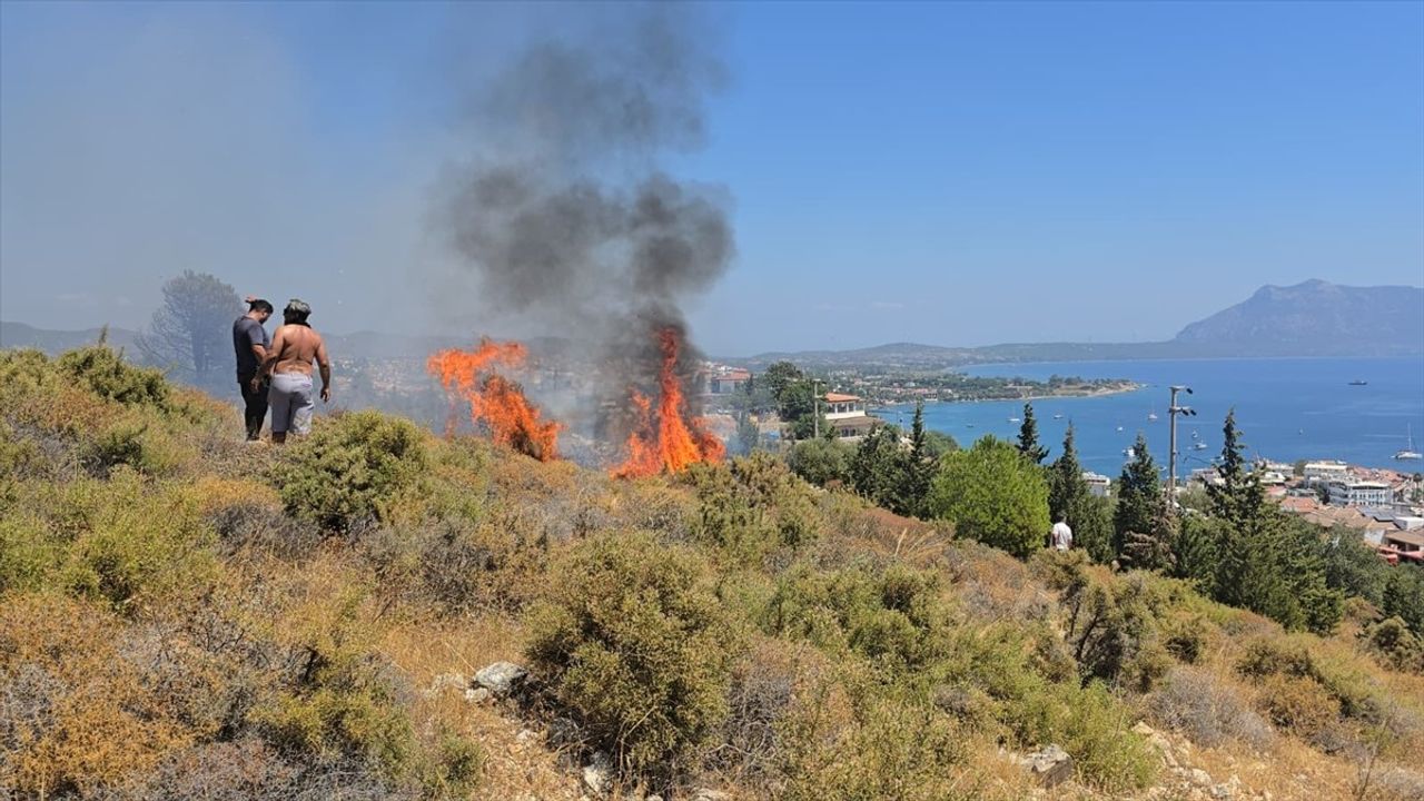 Datça'da Makilik Alanda Çıkan Yangın Kontrol Altına Alındı