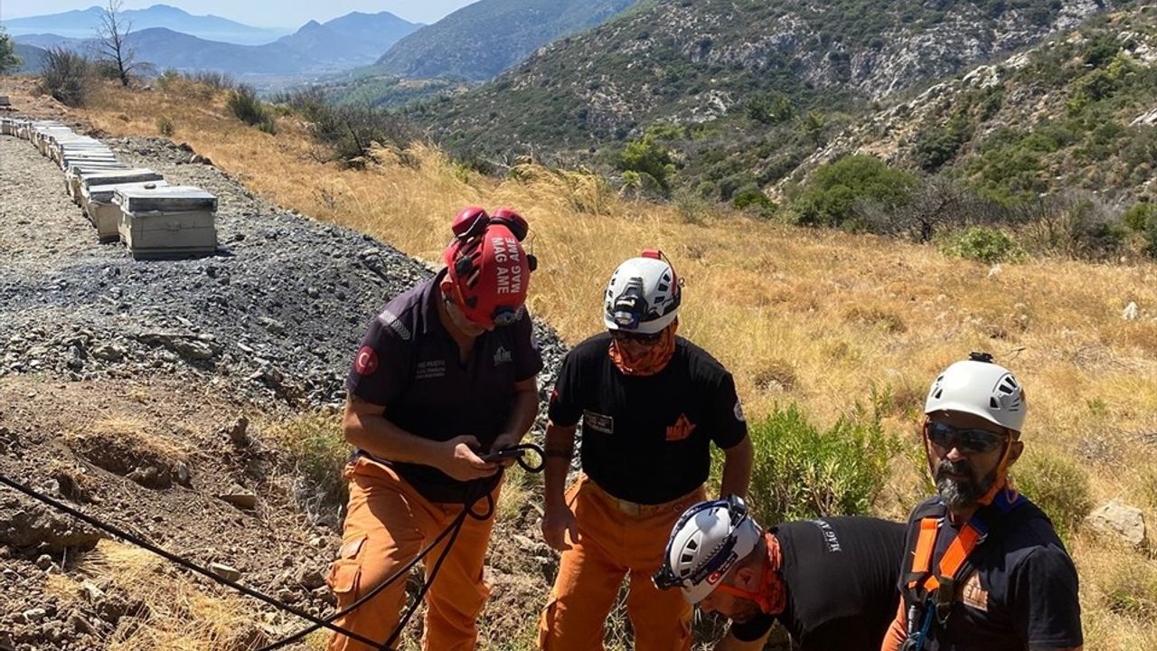 Datça'da Yaklaşık 5 Metrelik Kuyudan Alman Kurdu Kurtarıldı