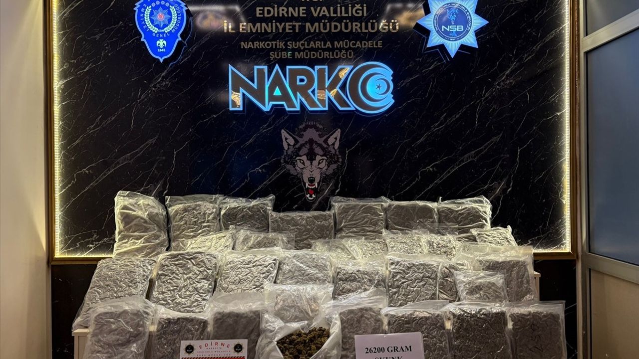 Edirne'de 26 kilo 200 gram sentetik uyuşturucu ele geçirildi: 1 gözaltı