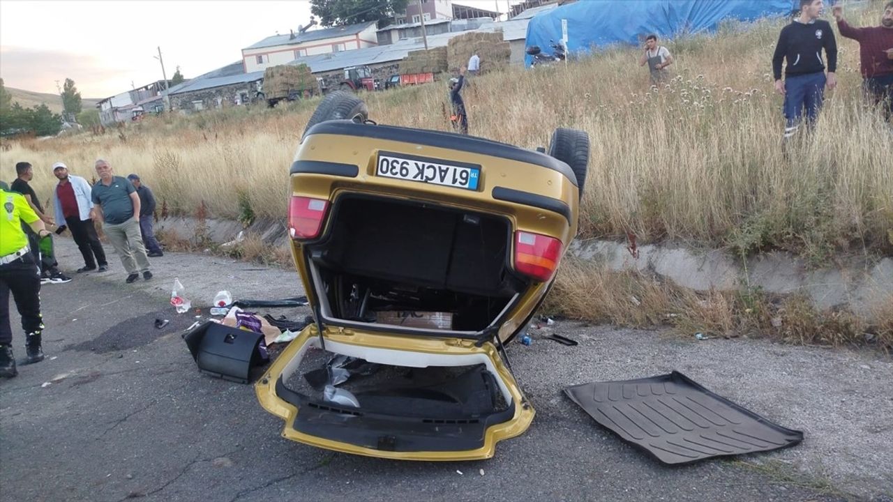 Erzurum'da Takla Atan Otomobil: 1 Ölü, Sürücü Ağır Yaralı