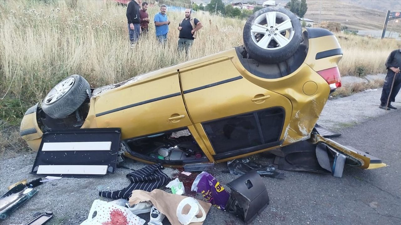 Erzurum'da Takla Atan Otomobilde 2 Kişi Yaşamını Yitirdi