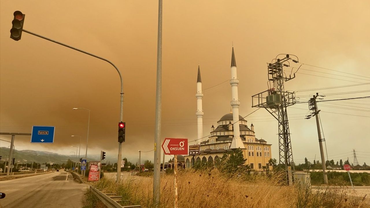 Kocaeli Orman Yangınının Dumanı Bursa'yı Kapladı