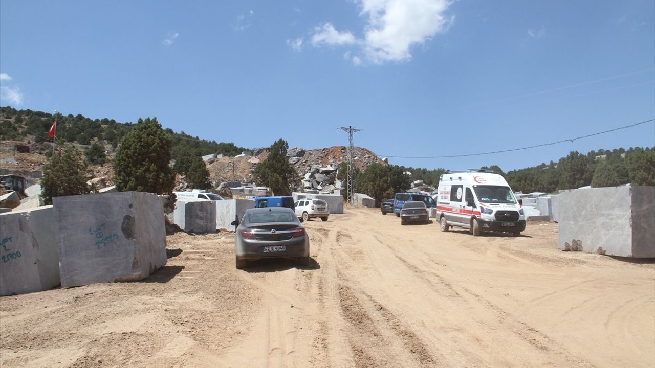 Konya'da Mermer Blok Düşmesi: Maden Mühendisi Hayatını Kaybetti