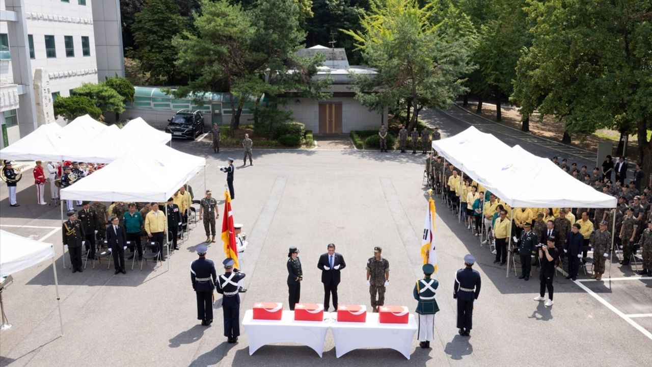 Kore Savaşı'nda Şehit 4 Türk Askerinin Kalıntıları MAKRI'ye Teslim Edildi