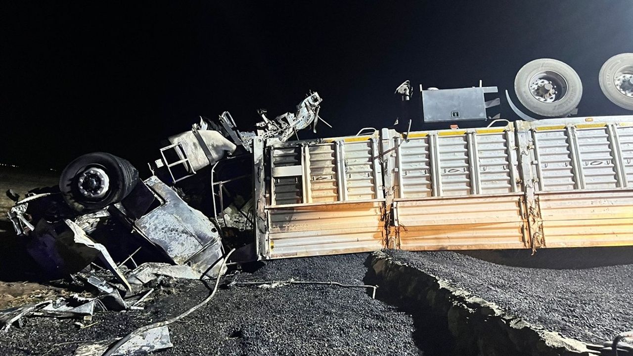 Mardin'de Devrilen Tırda Yangın: Sürücü Hayatını Kaybetti