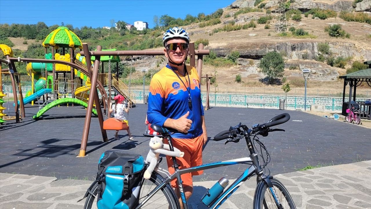 Samsun'da Bisikletçilerin 56 km'lik Tekkeköy Mağaraları Turu