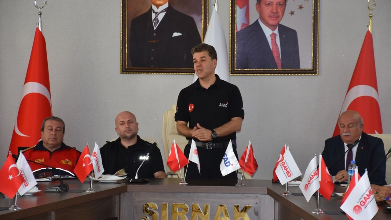 Şırnak'ta Bölgesel Afet Tatbikatı Toplantısı Gerçekleşti