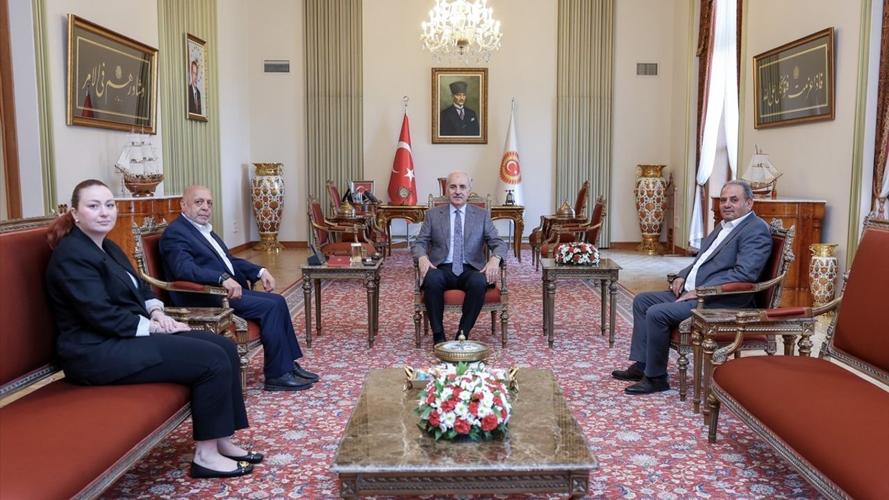 TBMM Başkanı Kurtulmuş, HAK-İŞ Genel Başkanı Mahmut Arslan'ı Kabul Etti