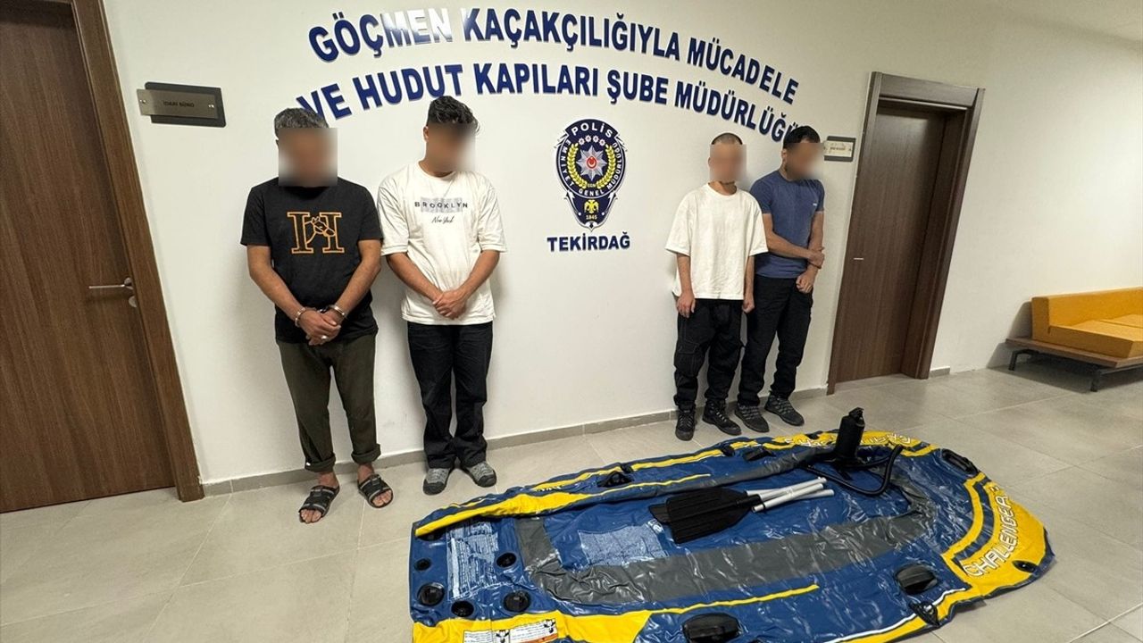 Tekirdağ'da 15 Düzensiz Göçmen Yakalandı: 2 Şüpheli Gözaltında