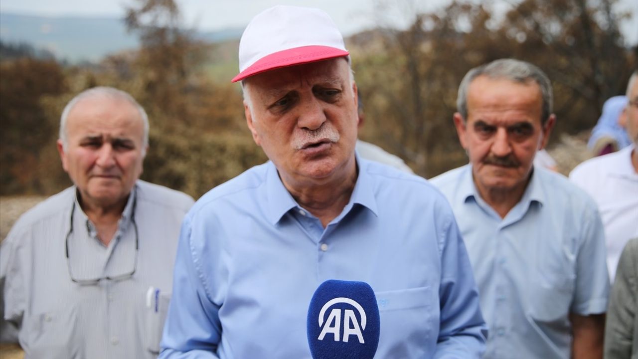 TZOB Başkanı Bayraktar, Karabük'te Orman Yangını Bölgesini Ziyaret Etti