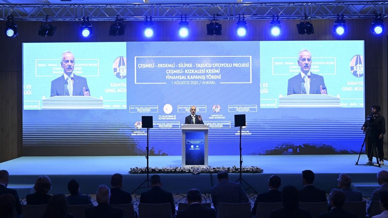 Ulaştırma Bakanı Uraloğlu, Çeşmeli-Kızkalesi Otoyolu ile 2,2 Milyar Lira Tasarruf Sağlayacak