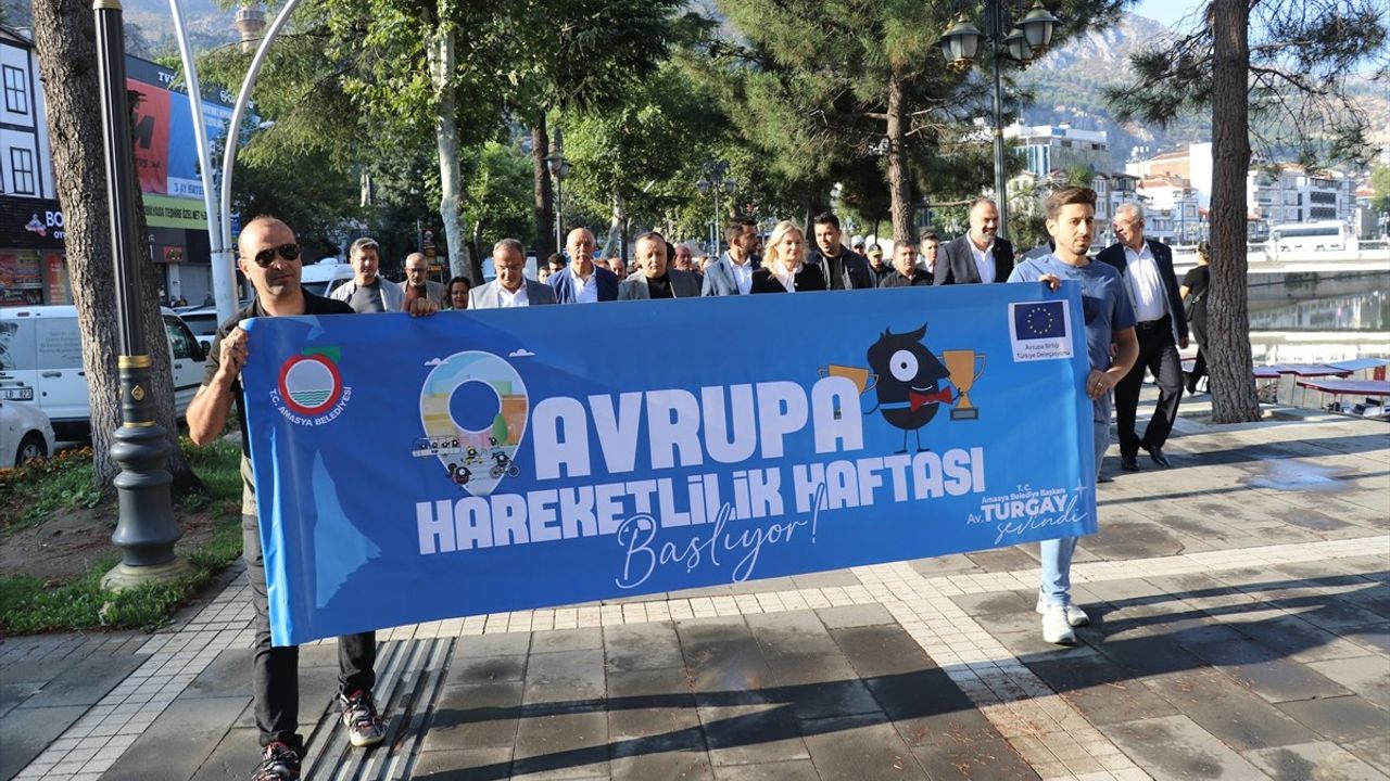 Amasya'da Avrupa Hareketlilik Haftası 'Sessiz Yürüyüş' ile Başladı