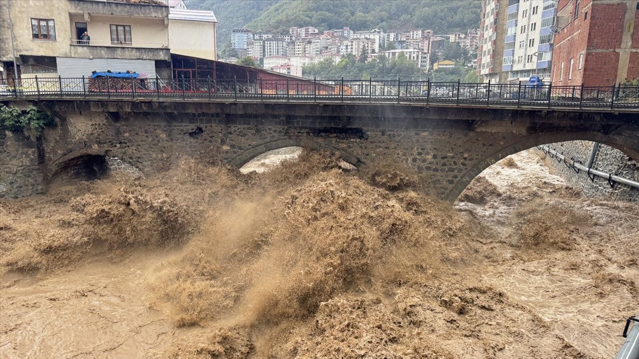 Artvin Borçka'da Tarihi Üç Gözlü Kesmetaş Köprü Çöktü