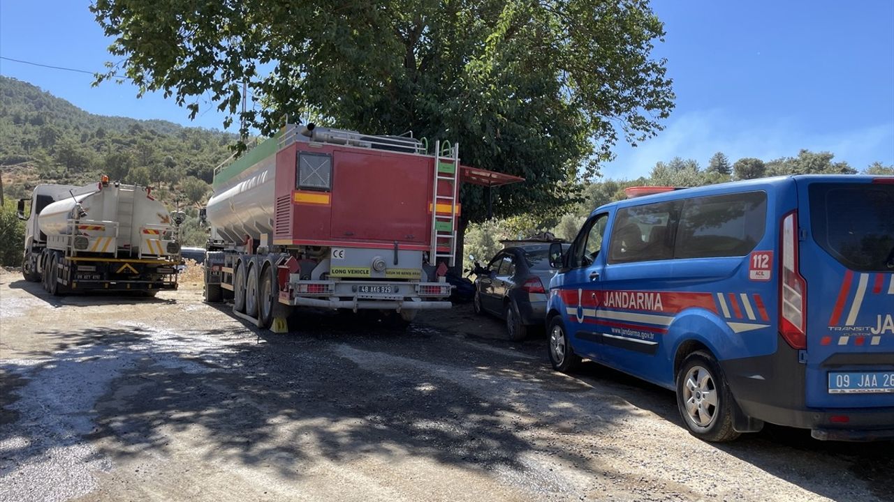 Aydın Çine'de Orman Yangınına Havadan ve Karadan Müdahale Sürüyor