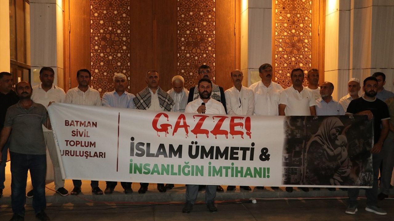 Batman'da Gazze ve Yemen İçin İsrail Protestosu