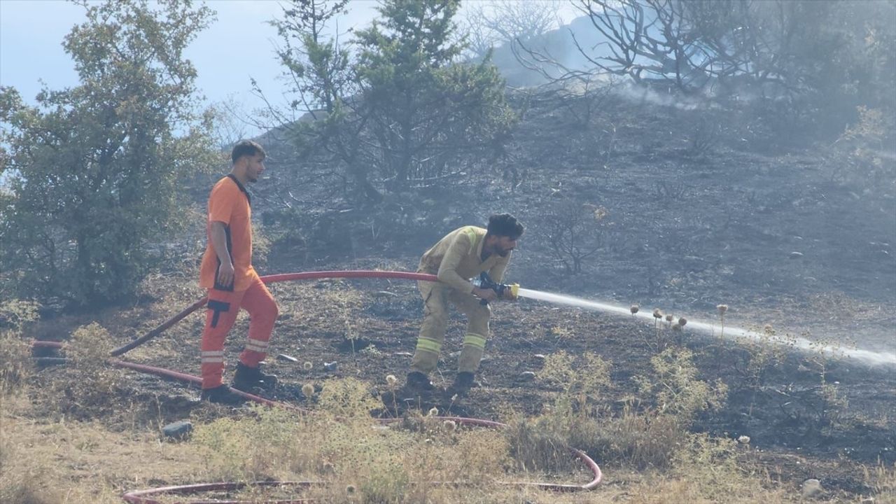Bingöl'ün Genç İlçesinde Örtü Yangını Söndürüldü